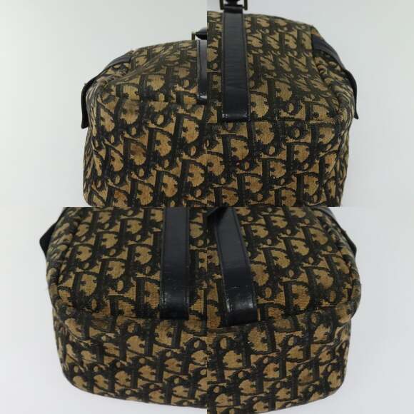 DIOR Trotter Canvas Hand Bag Navy Gold - Picture 10 of 12